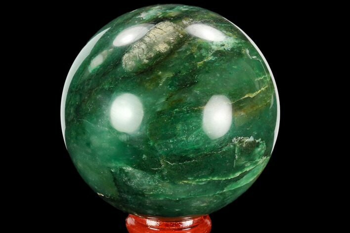 Polished Swazi Jade (Nephrite) Sphere - South Africa #128400